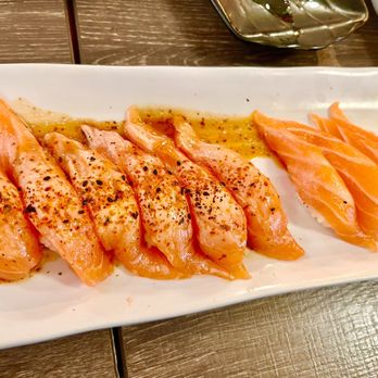 Sushiholics - A MUST, their VIP Salmon along with regular salmon sushi. Their VIP's are something not to be missed! - Sushi Bars Near Me - West Covina, California Sushiholics - A MUST, their VIP Salmon along with regular salmon sushi. Their VIP's are something not to be missed! - Sushi Bars Near Me - West Covina, California