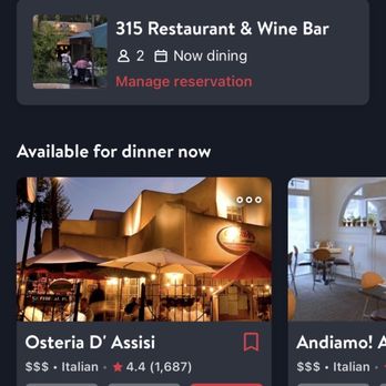 315 Restaurant & Wine Bar - My reservation confirmation that was not honored. - French Near Me - Santa Fe, New Mexico