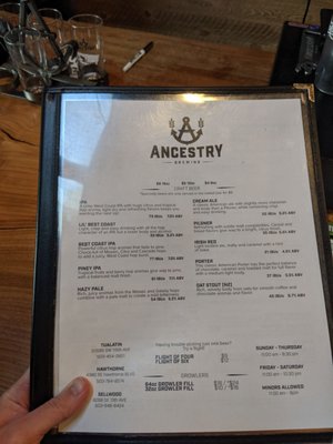 Menu photo 5 Ancestry Brewing Tualatin, OR Menu photo 5 Ancestry Brewing Tualatin, OR