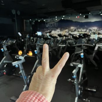 StarCycle - Warming up on cycle before class starts - Cycling Classes Near Me - Eugene, Oregon