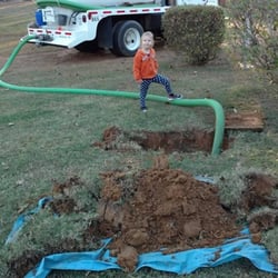 Ken's Septic Service - Kendra helping me pump the tank!