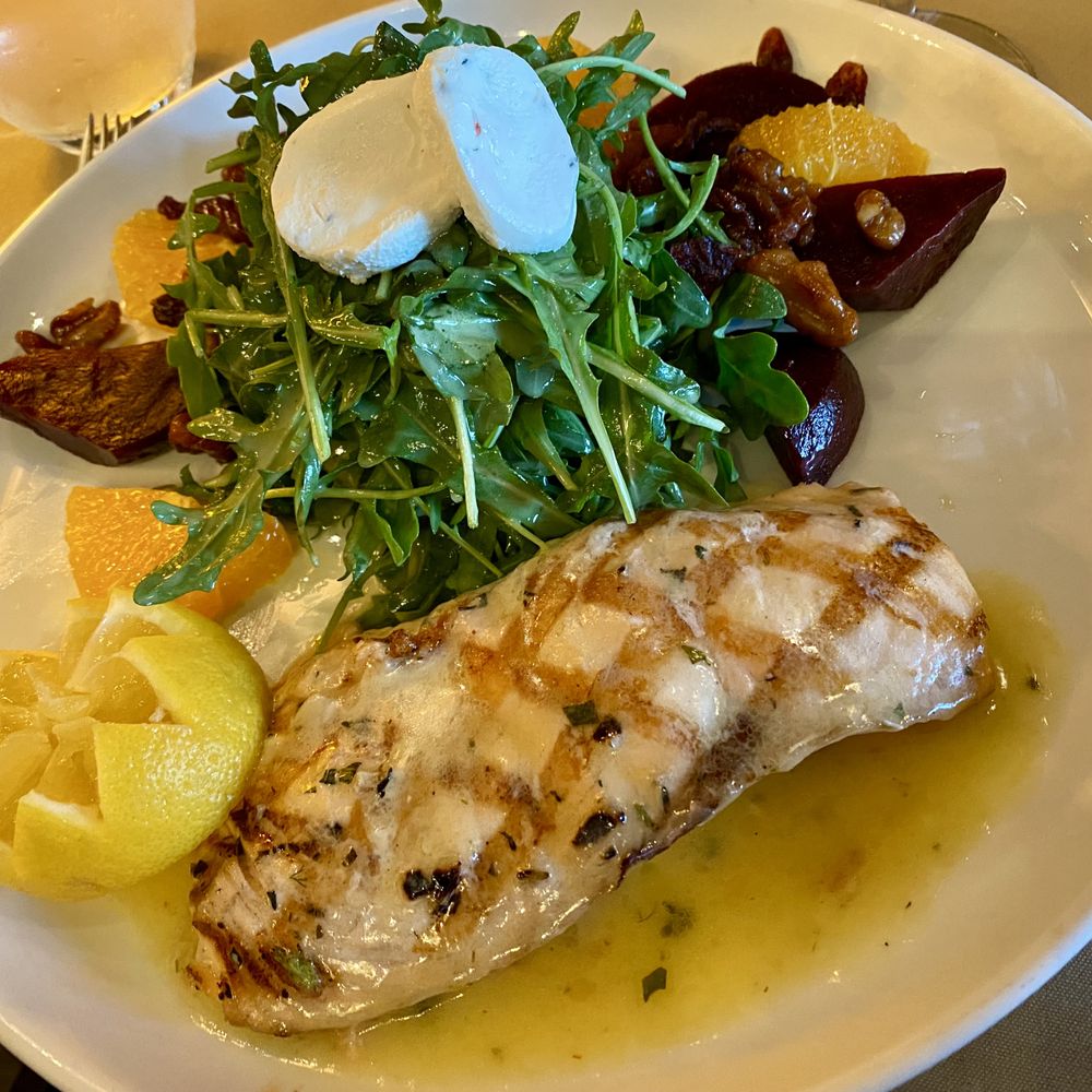 Trapeze Restaurant - Beet Salad with added Salmon - Italian Near Me - Burlingame, California Trapeze Restaurant - Beet Salad with added Salmon - Italian Near Me - Burlingame, California