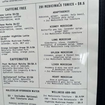 Meridian - Menu - Coffee & Tea Near Me - Buda, Texas