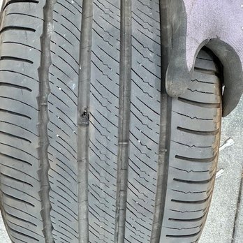 JM Mobile Tire Services - Hole in tire!!  Right in the middle, but fixable if they know how -- and they did!! - Tires Near Me