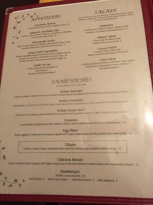 Menu photo 4 Capo's Corner Red River, NM