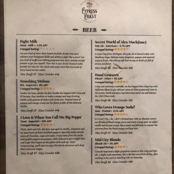 Cypress Coast Brewing - Menu - Breweries Near Me - Baton Rouge, Louisiana Cypress Coast Brewing - Menu - Breweries Near Me - Baton Rouge, Louisiana