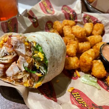 Hops n Drops - BBQ CHICKEN WRAP - Salad Near Me - Auburn, Washington Hops n Drops - BBQ CHICKEN WRAP - Salad Near Me - Auburn, Washington