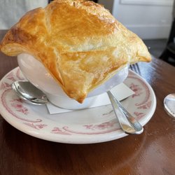 The Chicago Firehouse Restaurant - Signature Lobster Bisque with puff pastry