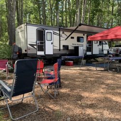 Lake Pemaquid Camping - Site 46 1st travel trailer