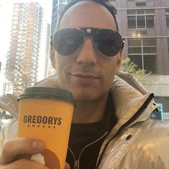 Gregorys Coffee - Cappuccino in Almond milk with 20F degree weather on the side :-D - Bakeries Near Me - New York, New York Gregorys Coffee - Cappuccino in Almond milk with 20F degree weather on the side :-D - Bakeries Near Me - New York, New York
