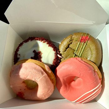 Third Culture Bakery - Clockwise from top left: Red velvet muffin, matcha muffin, guava cheesecake donut, strawberry donut - Bakeries Near Me - Walnut Creek, California Third Culture Bakery - Clockwise from top left: Red velvet muffin, matcha muffin, guava cheesecake donut, strawberry donut - Bakeries Near Me - Walnut Creek, California