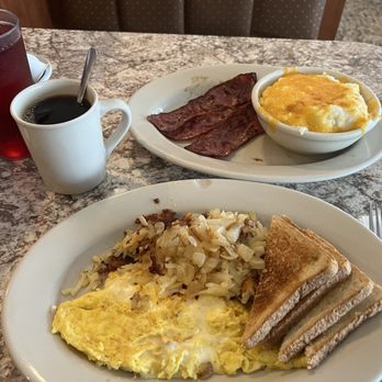 Lancers Diner - Scrambled Eggs with Cheese,Turkey Bacon,Grits with Cheddar Cheese,Wheat Toast,Hashbrowns with Onions and Bell peppers,coffee,Cranberry Juice - Diners Near Me - Horsham, Pennsylvania Lancers Diner - Scrambled Eggs with Cheese,Turkey Bacon,Grits with Cheddar Cheese,Wheat Toast,Hashbrowns with Onions and Bell peppers,coffee,Cranberry Juice - Diners Near Me - Horsham, Pennsylvania