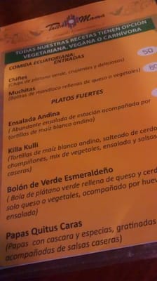 Menu photo 1 Taita Mama Córdoba, X