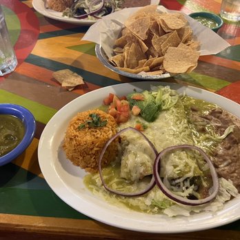 Barcena's Mexican Grill - Homero's Favorite Enchilada Lunch serving (2) Enchiladas - Mexican Near Me - La Marque, Texas