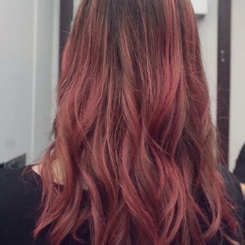 Essence Salon - Sachie's work - deep rose gold - Hair Salons Near Me - Mountain View, California