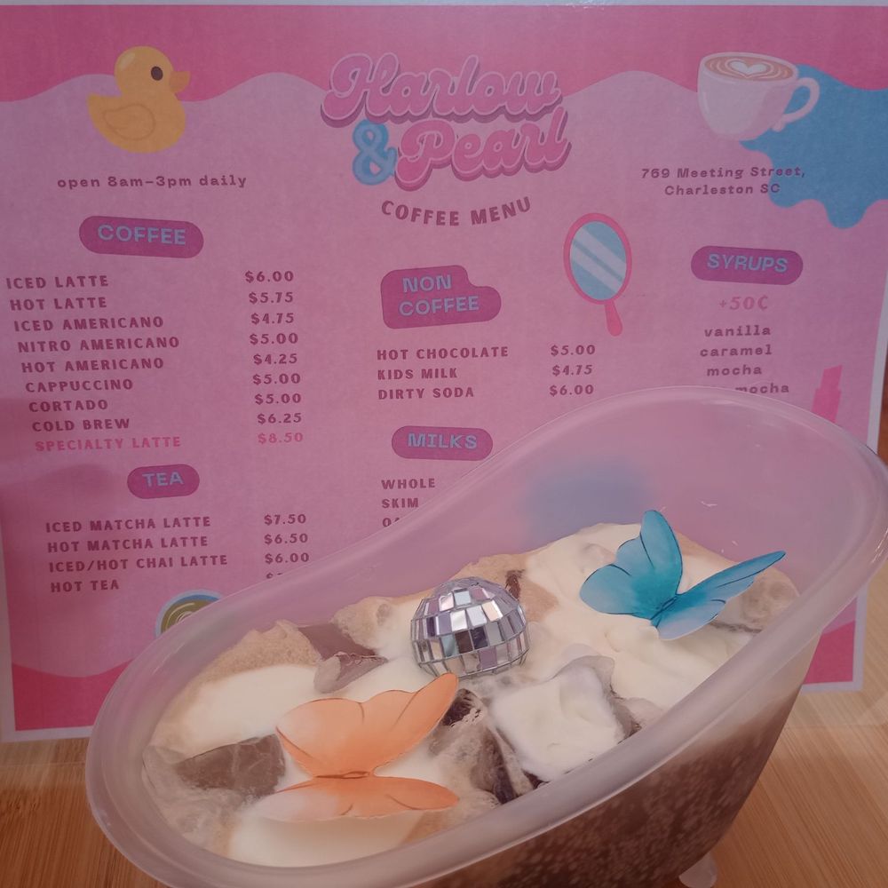 Harlow & Pearl - Dirty Soda bathtub - Coffee & Tea Near Me - Charleston, South Carolina Harlow & Pearl - Dirty Soda bathtub - Coffee & Tea Near Me - Charleston, South Carolina