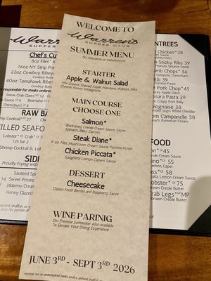 Menu photo 1 Warren’s Supper Club Chandler, AZ Menu photo 1 Warren’s Supper Club Chandler, AZ