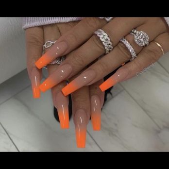 Vip Nails - what i asked for but light purple instead of orange with a diamond on the ring finger - Nail Salons Near Me - Youngsville, Louisiana Vip Nails - what i asked for but light purple instead of orange with a diamond on the ring finger - Nail Salons Near Me - Youngsville, Louisiana