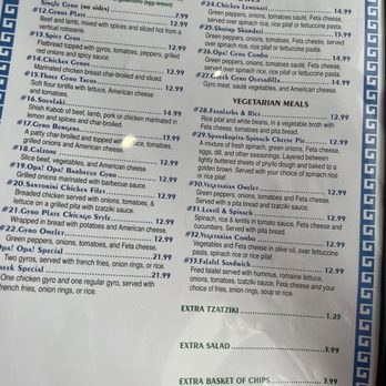 Opa! Opa!! - Menu - Greek Near Me - Rochester, Minnesota