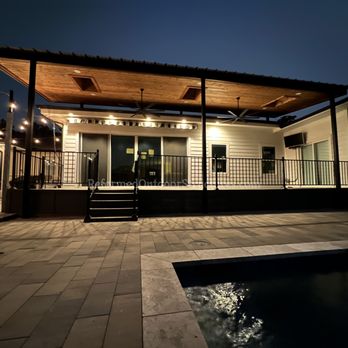 Reformed Outdoor Structures - Boehler's Custom Modern Steel & Wood Patio Cover with Skylights [IMG 9381] - Patio Coverings Near Me - Dallas, Texas
