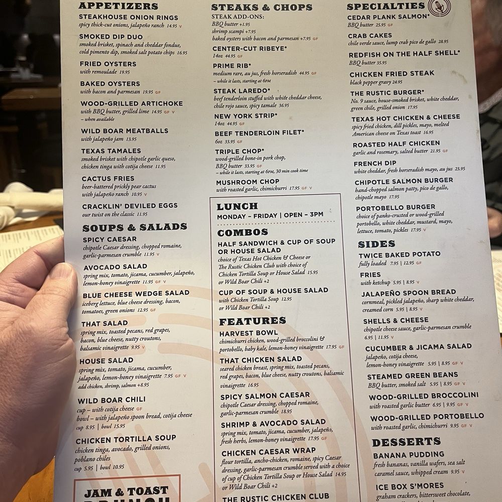 The Rustic - Menu - Venues & Event Spaces Near Me - Houston, Texas The Rustic - Menu - Venues & Event Spaces Near Me - Houston, Texas
