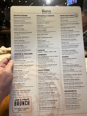 Menu photo 1 The Rustic Houston, TX