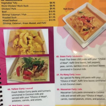 Chaba Thai Kitchen - Menu photos - Thai Near Me - San Diego, California