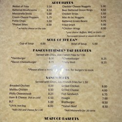 The Friendly Tap - Menu