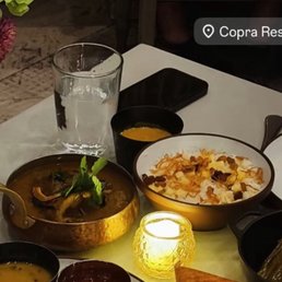 Curry Lamb, Dosa and Basmati Rice Curry Lamb, Dosa and Basmati Rice