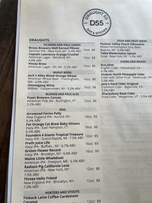 Menu photo 5 Draught 55 New York, NY Menu photo 5 Draught 55 New York, NY