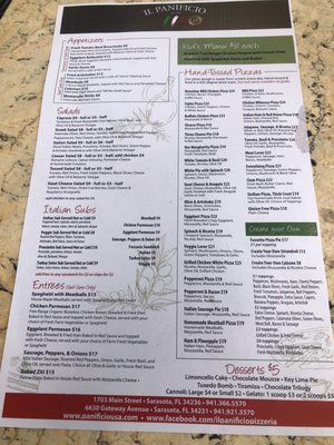 Menu photo 2 IL Panificio Sarasota, FL Menu photo 2 IL Panificio Sarasota, FL