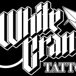 White Crane Tattoo - Logo