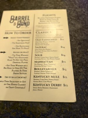 Menu photo 1 Barrel & Bond Paducah, KY Menu photo 1 Barrel & Bond Paducah, KY