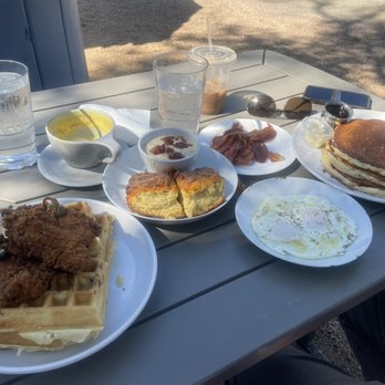 Blockhouse - Jalapeño Chicken n waffles, pancakes and biscuits - Breakfast & Brunch Near Me - Saint Hedwig, Texas