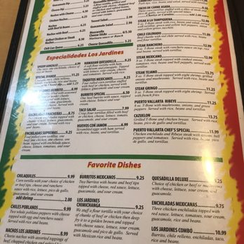 Los Jardines Restaurant - Menu 1 - Mexican Near Me - Robinson, Illinois Los Jardines Restaurant - Menu 1 - Mexican Near Me - Robinson, Illinois