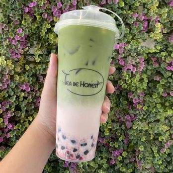 Tea Be Honest - Strawberry Matcha Latte - Bubble Tea Near Me - Cathedral City, California Tea Be Honest - Strawberry Matcha Latte - Bubble Tea Near Me - Cathedral City, California