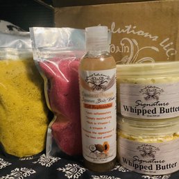Whipped Butters, Body wash and Body Scrubs for the win!