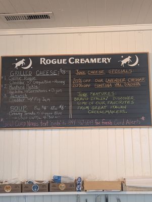 Menu photo 1 Rogue Creamery Central Point, OR