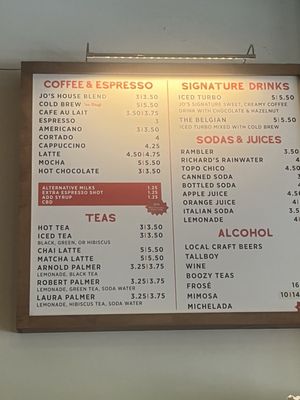 Menu photo 3 Jo's Coffee Downtown Austin, TX