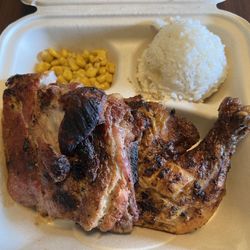 Happy Eats - Combo plate with ribs and chicken
