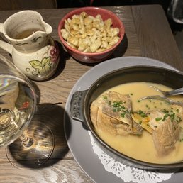 Coq Au Riesling with spaetzle