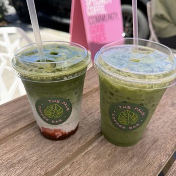 The Palm Coffee Bar - Endless Summer (strawberry matcha) + Matcha Latte - Coffee & Tea Near Me - Burbank, California The Palm Coffee Bar - Endless Summer (strawberry matcha) + Matcha Latte - Coffee & Tea Near Me - Burbank, California