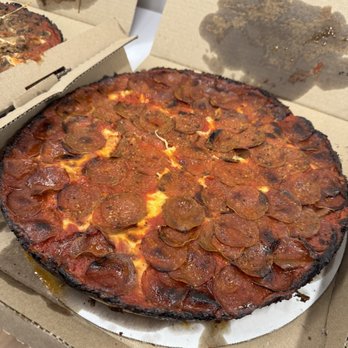 Pequod's Pizza - Pepperoni Pan Pizza - Pizza Near Me - Chicago, Illinois