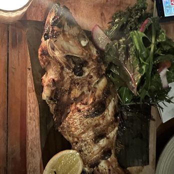 Casa Jaguar - Wood grilled whole fish w butter - Caribbean Near Me - Tulum, ROO