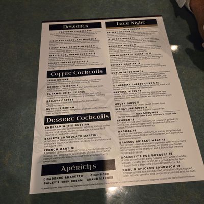 Menu photo 1 Doherty's Irish Pub & Restaurant - Cary Cary, NC