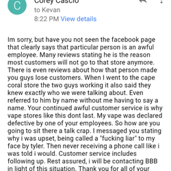 The Vape Store - This is the email i received after buying a new Smok Vape Alien unit due to purchasing a defective one.