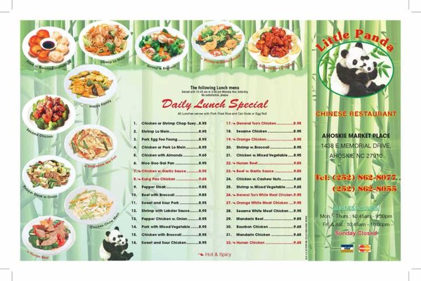 Menu photo 1 Little Panda Ahoskie, NC