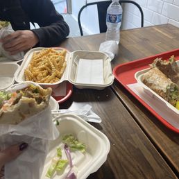 Gyro, fries, shawarma