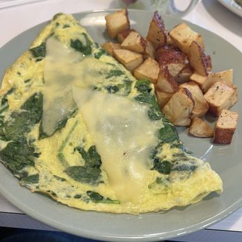 OUI Pancake N Eggs - Spinach and cheese omelette with 5 eggs - American Near Me - Temecula, California