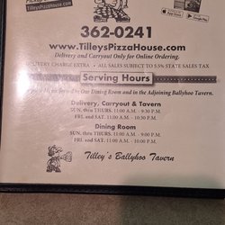 Cover of the menu